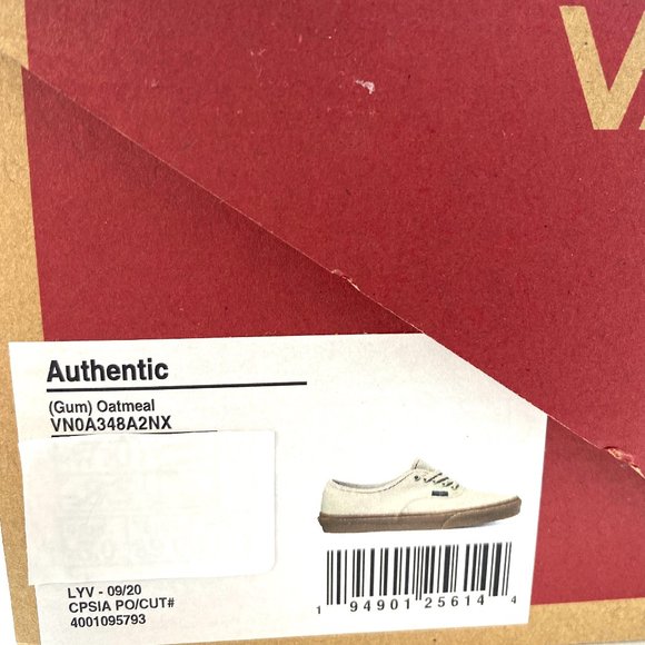 VANS Authentic Gum Canvas Caramel  Men Sneakers - Picture 15 of 15